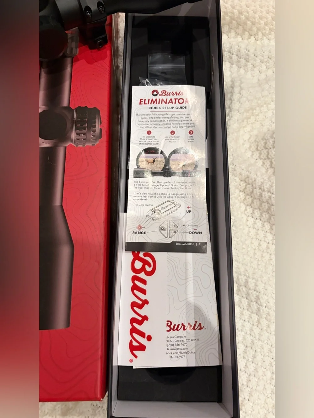 Burris Eliminator 6+ Zeiss 34mm ultra light scope ring